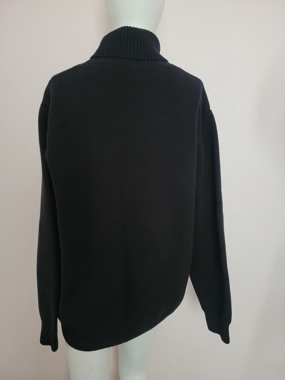 Quince Black 100% Organic Cotton Turtleneck Sweater XL - Picture 7 of 12